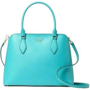 Kate Spade Darcy Satchel Purse stone blue handbag